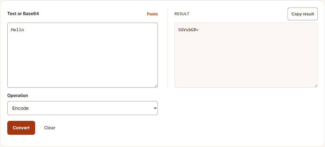 Base64 encoder and decoder example using sample data